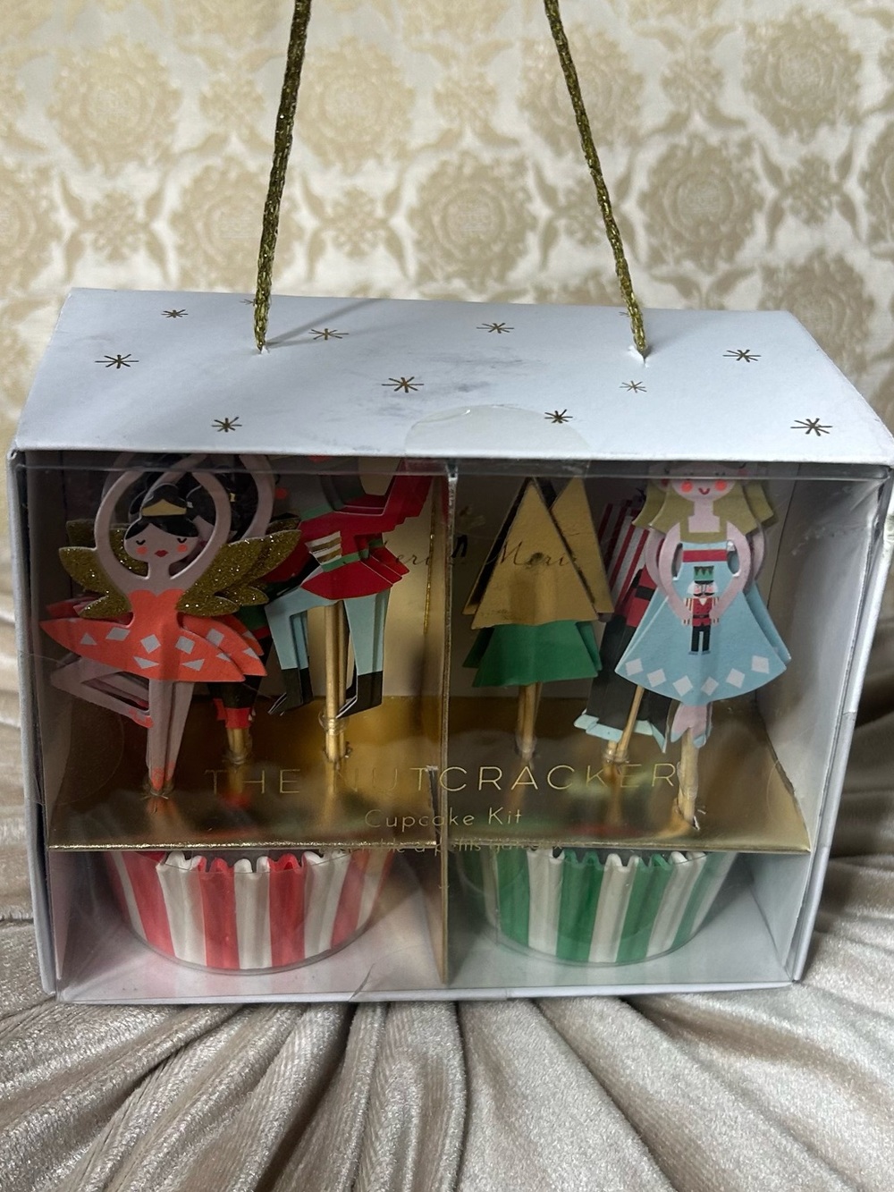 🎄Meri Meri Nutcracker Cupcake Topper & Liner Set - Red, Green, Gold, Blue